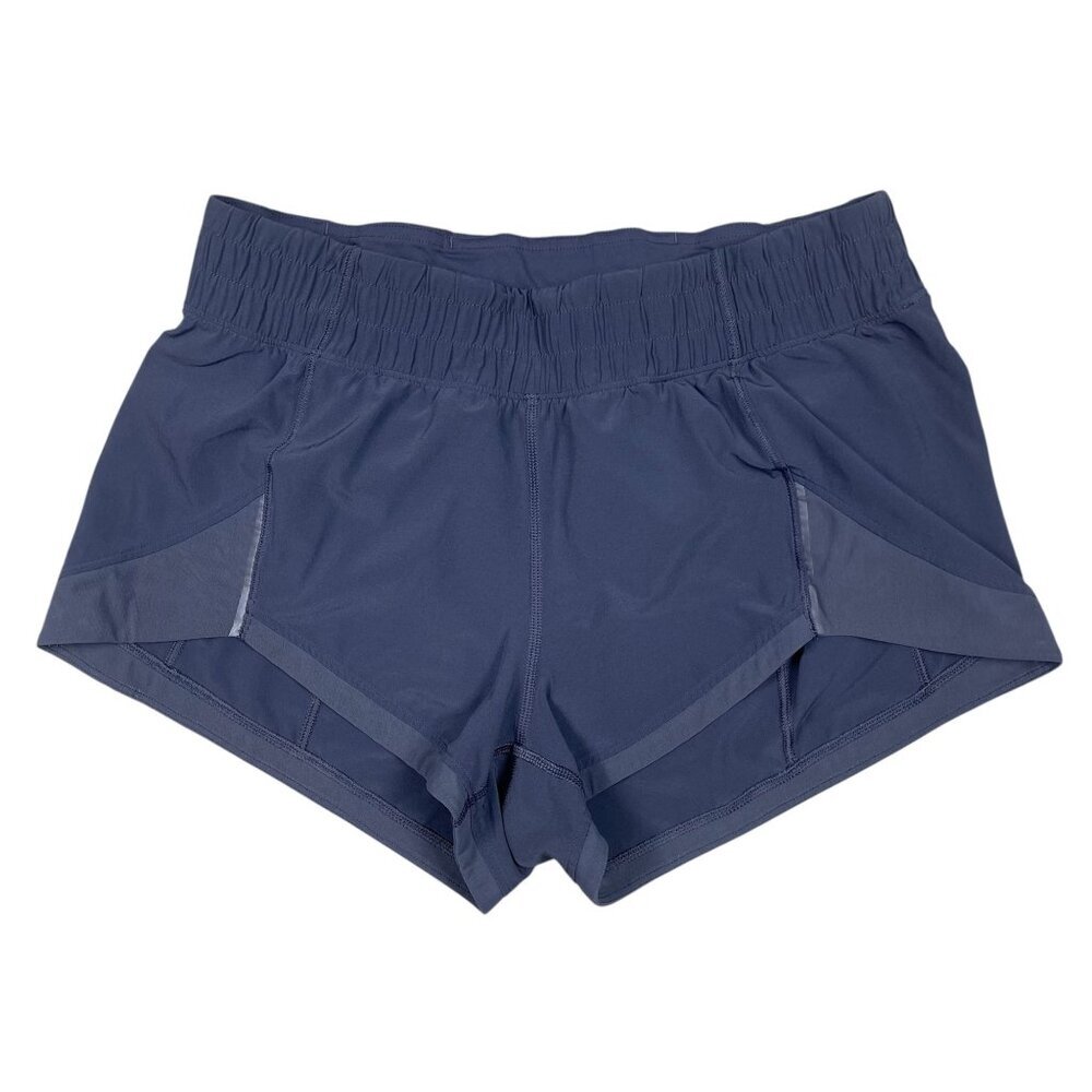 Lululemon Miles Ahead 2.5" Running Shorts Size 6 Shadow Gray Blue